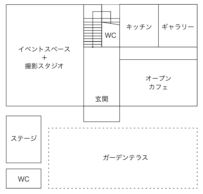 コワーキングスペース コワーキングテラス 撮影配信スタジオ 会議室 法人OFFICE